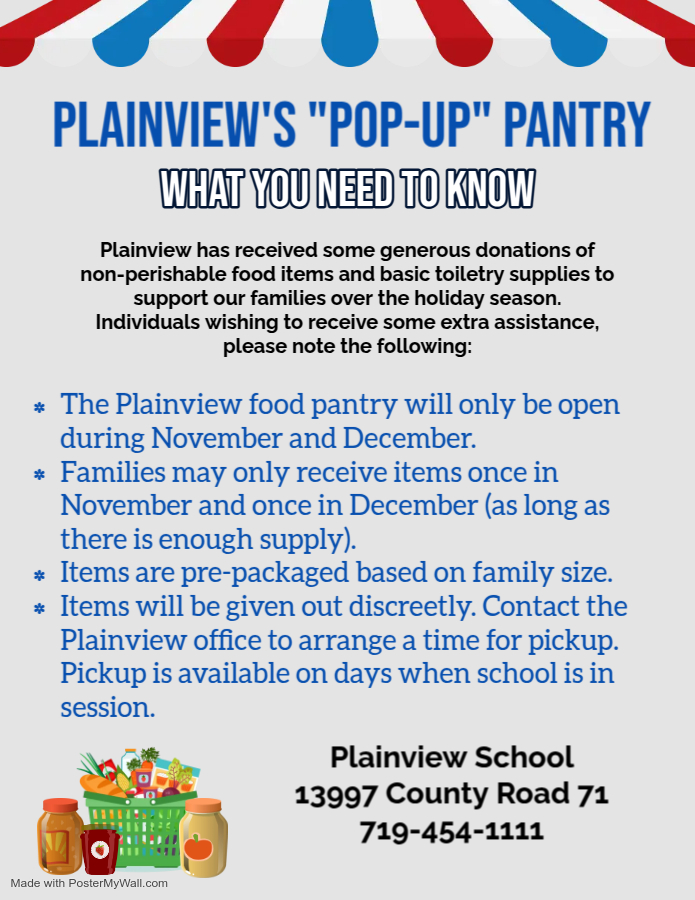 Plainview's "Pop-Up" Pantry
